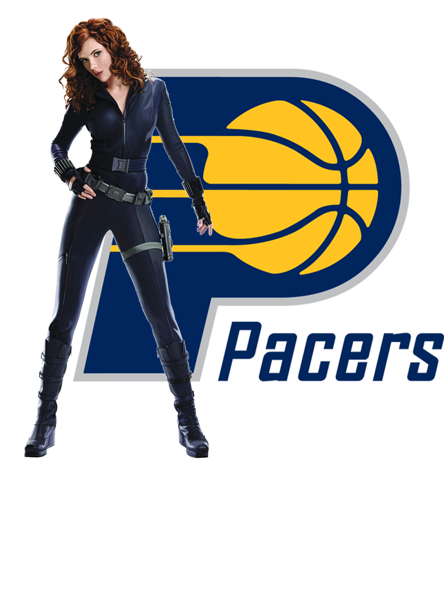 Indiana Pacers Black Widow Logo vinyl decal